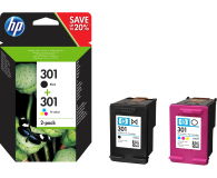 Tusz HP Combo Pack 301bk+cl (N9J72AE) 190st.r/165str. - 377300 - zdjęcie 1